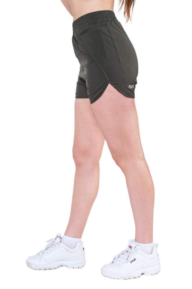 AVA Active Shorts Army Green / S Running Short