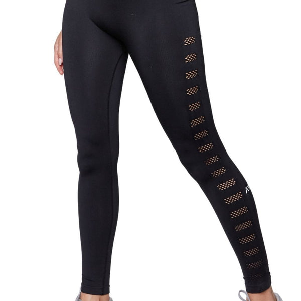 Black Two Tone Mesh Insert Leggings, Size: 28 and 32 at Rs 300 in Noida